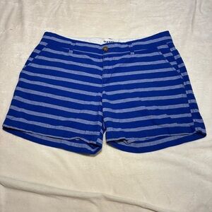 Old Navy Blue and Gray Striped Women's Shorts